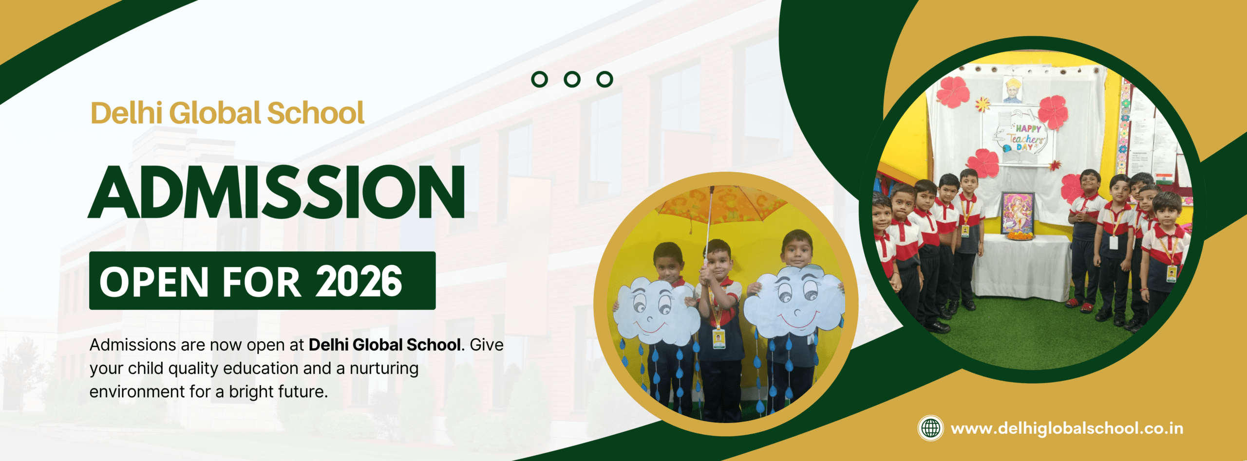 White and Blue Modern School Admission Banner (1350 x 500 mm) (3)